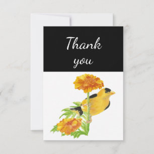 Merci Goldfinch Garden Aquarelle d'oiseaux