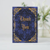 Merci gothique et par or encadré bleu (Debout devant)