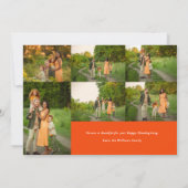 Merci gracieux béni Carte photo de Thanksgiving (Dos)