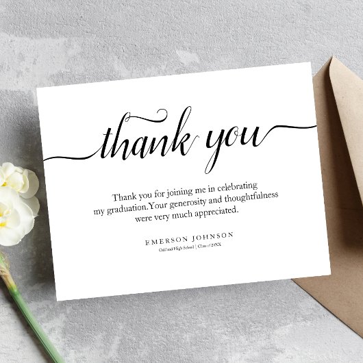 Merci Graduation Merci Note Card