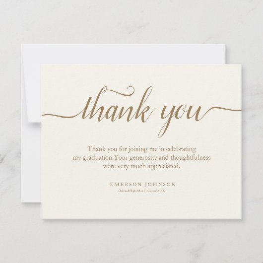 Merci Graduation Merci Note Card (Devant)