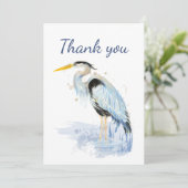 Merci Grand Héron bleu Oiseau Nature Art (Debout devant)