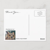 Merci Grande chouette à cornes Carte postale (Dos)