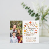 Merci Grateful Blessé nouveau Faire-part d'adresse (Debout devant)