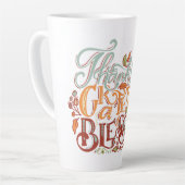 Merci, Gratuit, Blessé Latte Mug, Café Mug (Angle gauche)