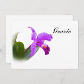 Merci, Grazie, Italien, Carte Orchidée (Devant / Derrière)