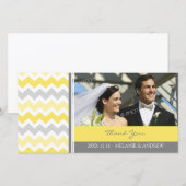 Merci gris citron Cartes photos Mariages (Devant / Derrière)