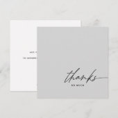 Merci gris clair et noir Script Moderne (Devant / Derrière)