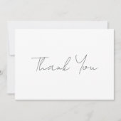 Merci gris manuscrit classique blanc chic (Devant)