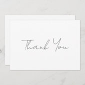 Merci gris manuscrit classique blanc chic (Devant / Derrière)