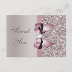 Merci gris mauve d'arc de diamants de paillettes