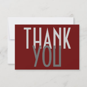 Merci gris rouge moderne minimaliste plat
