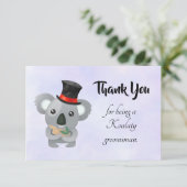 Merci Groomsman avec Koala Pun (Debout devant)