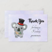 Merci Groomsman avec Koala Pun (Devant / Derrière)