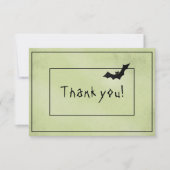 Merci Halloween Chat Noir Grunge Vert Texture (Devant)