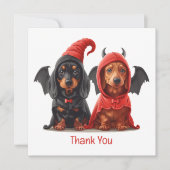 Merci Halloween Dachshund Chiens Devil Bat (Devant)