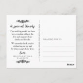 Merci Halloween Gothique Mariage carte postale (Dos)