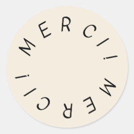 Merci. Hand getrokken eenvoudig ontwerp dank u Sti Ronde Sticker