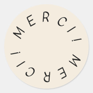 Merci. Hand getrokken eenvoudig ontwerp dank u Sti Ronde Sticker