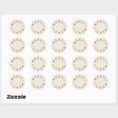 Merci. Hand getrokken eenvoudig ontwerp dank u Sti Ronde Sticker (Vel)
