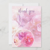 Merci Hand Script Elegant Roses d'aquarelle (Devant)