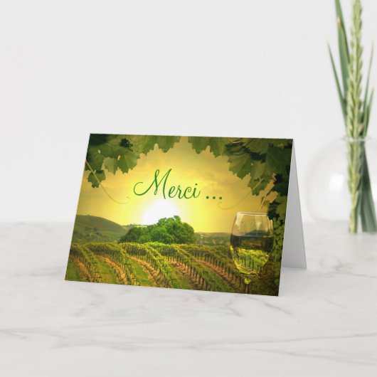 Merci Hartelijk dank voor de Franse Kaart Vineyard (Voorkant)