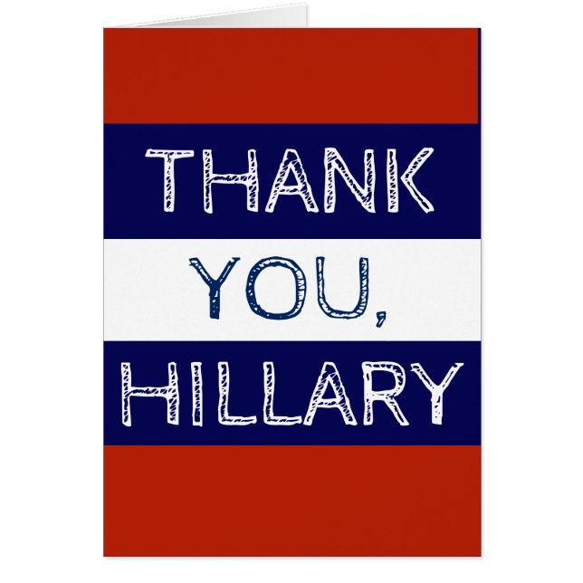 Merci Hillary Rouge Blanc et Bleu (Devant)