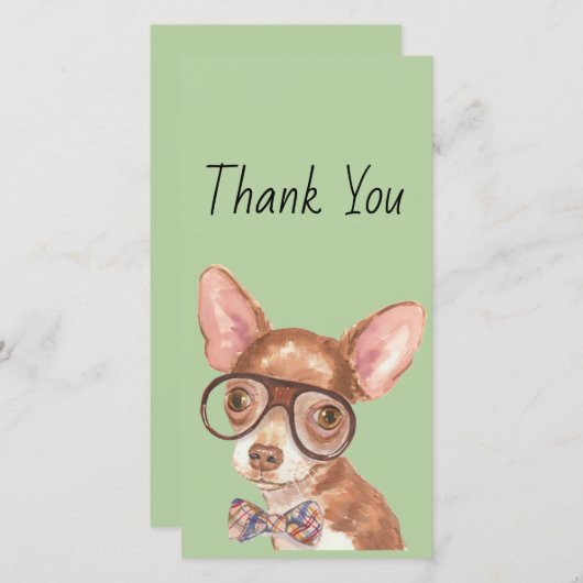 Merci Hipster Chihuahua (Devant / Derrière)