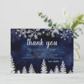 Merci hiver baby shower de pin d'argent (Debout devant)