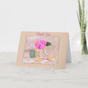 Merci Hortensia Rose Avec Coquillages