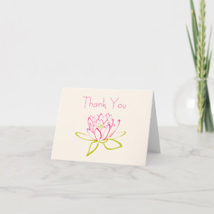 Merci - Illustration de fleur de lotus / nénuphar