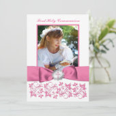 Merci IMPRIMÉ de photo de sainte communion de (Debout devant)