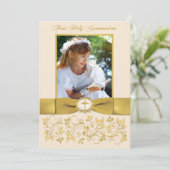 Merci IMPRIMÉ de photo de sainte communion de (Debout devant)