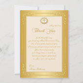 Merci IMPRIMÉ de photo de sainte communion de (Dos)