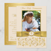 Merci IMPRIMÉ de photo de sainte communion de (Devant / Derrière)