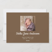 Merci infiniment | Faire-part de naissance Thanksg (Dos)