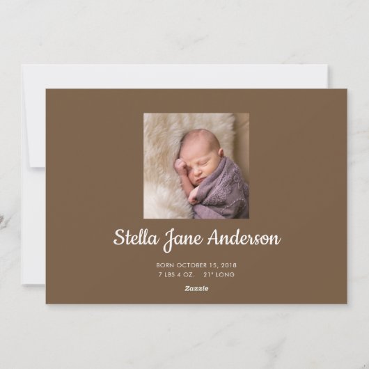 Merci infiniment | Faire-part de naissance Thanksg (Dos)