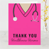 Merci infirmière et carte de médecin (Fleur jaune)