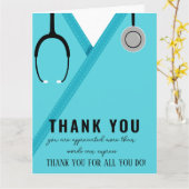 Merci infirmière et carte de médecin (Fleur jaune)