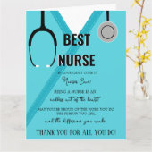 Merci infirmière et carte de médecin (Fleur jaune)