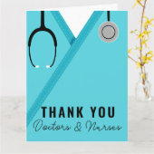 Merci infirmière et carte de médecin (Fleur jaune)