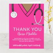 Merci infirmière et carte de médecin (Fleur jaune)