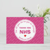 Merci Infirmières NHS Héros de la santé PINK (Debout devant)