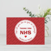 Merci Infirmières NHS Héros de la santé ROUGE (Debout devant)