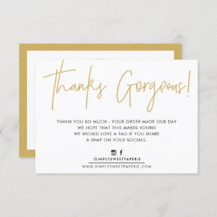 MERCI INSERT moderne décontracté biro affaires or