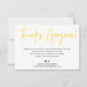 MERCI INSERT moderne mignon biro affaires jaune (Devant)