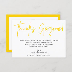 MERCI INSERT moderne mignon biro affaires jaune