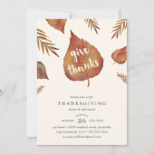 Merci. | Invitation au dîner de Thanksgiving (Devant)