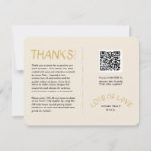 Merci invitation de circulaire promotionnelle (Dos)