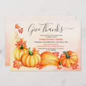 Merci| Invitation pour le dîner de Thanksgiving (Devant / Derrière)